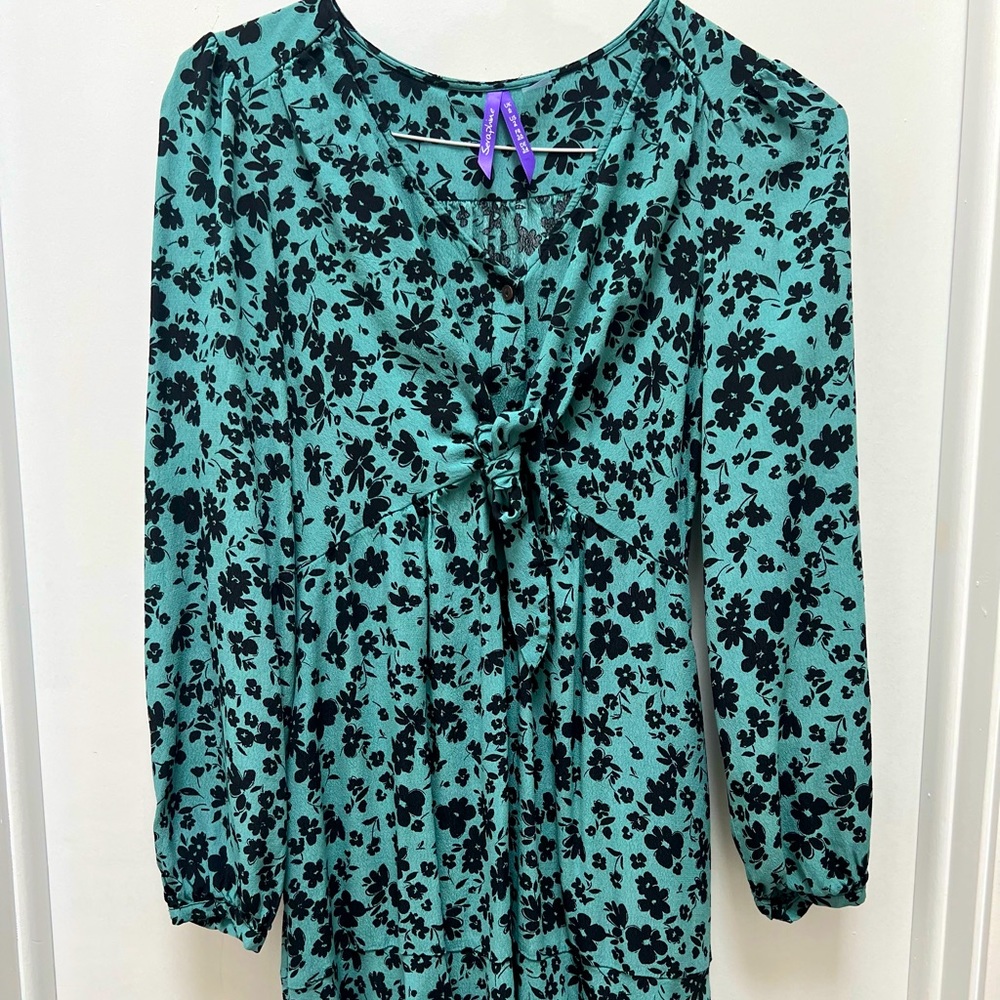 Teal Seraphine Maternity Dress sz 2